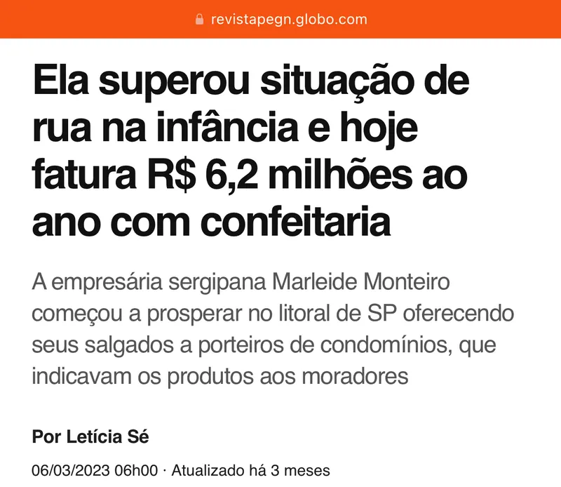 Notícia Confeitaria 1